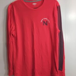 Old Navy Red Long Sleeve Tee with New York City Design